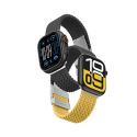 2 AmazingThing Blend bändi Apple Watchile 45 46 49mm - Kollane-Must Must