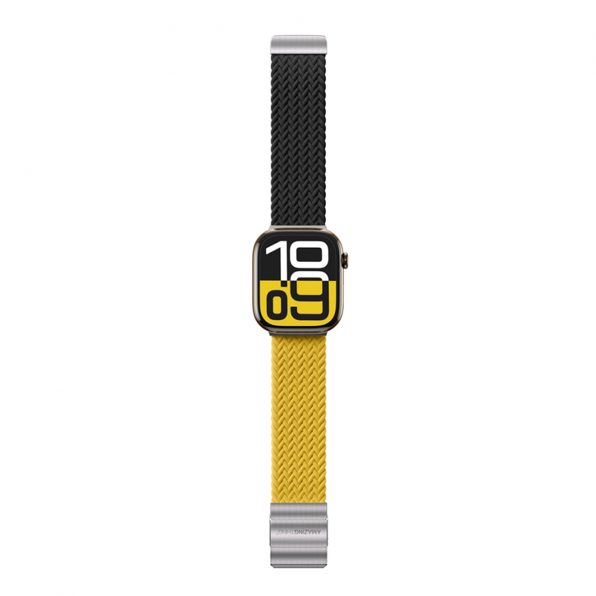 Set of 2 AmazingThing Blend Band for Apple Watch 45 46 49mm - Yellow-Black Black – 2