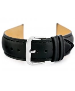 Pacific W94 leather watch strap - black - 12mm