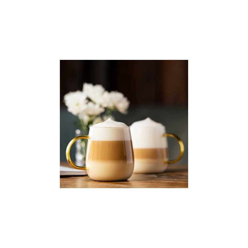 Vialli Design - 2 mukin setti Bolla keltaisella kahvalla 400ml – 4