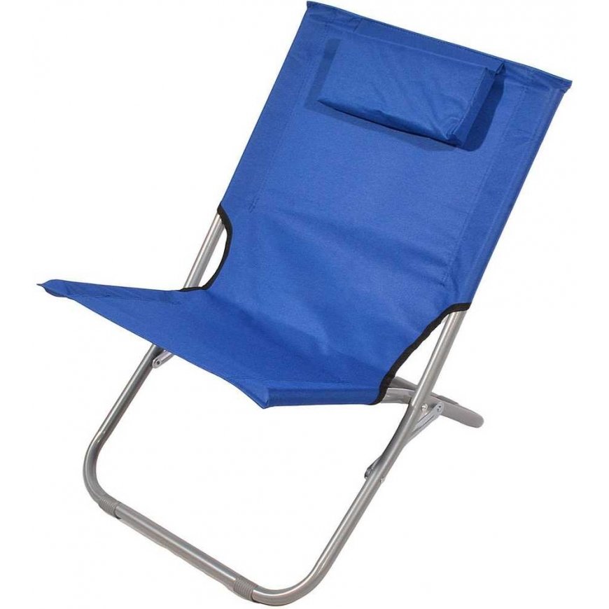 Ambiance January Camp BEACH CHAIR foldable WITH HEADREST 47X61X58CM Dark blue – 2
