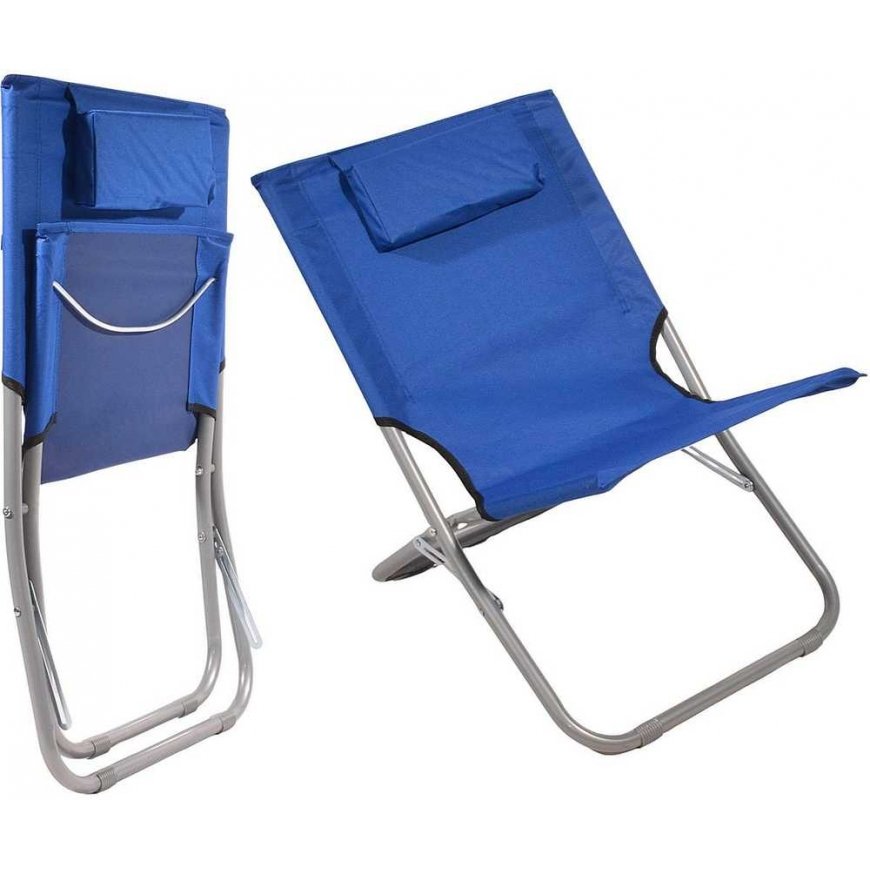 Ambiance January Camp BEACH CHAIR foldable WITH HEADREST 47X61X58CM Dark blue – 3