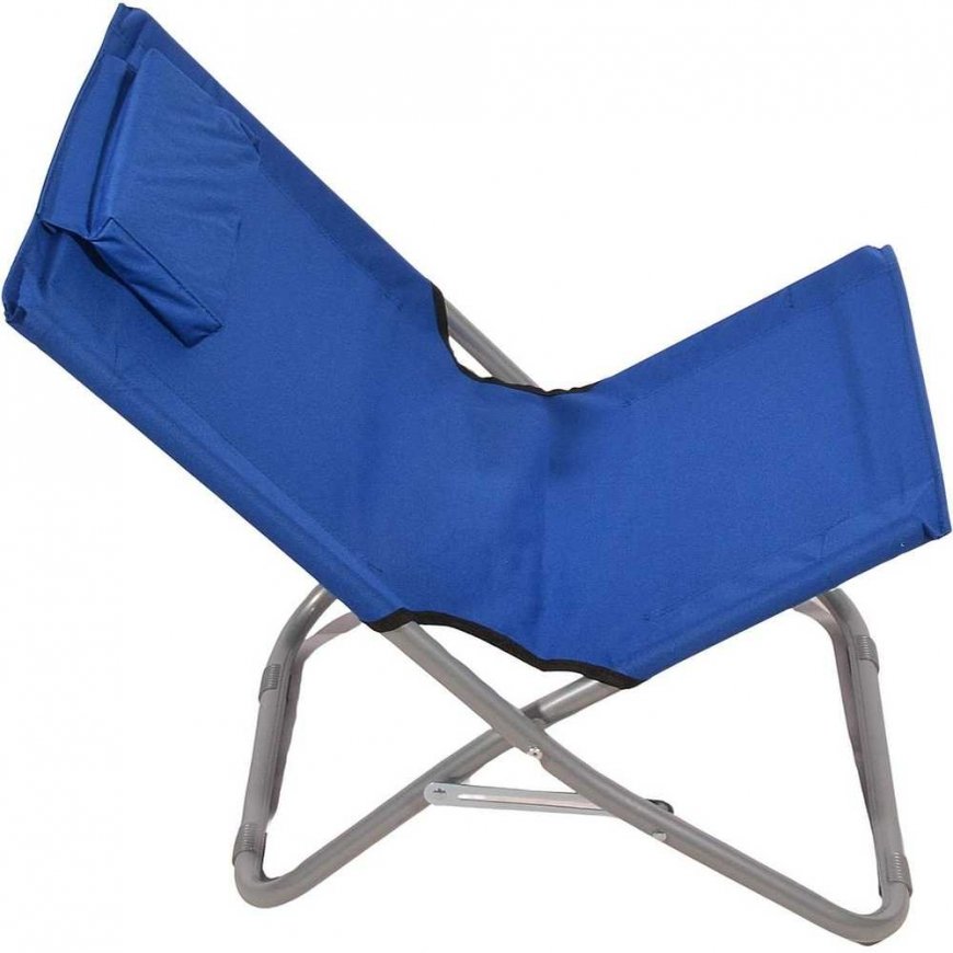 Ambiance Enero Camp LEŽAK PLAŽOWY sulankstomas su ZAGLŲVKIU 47X61X58CM Tamsiai mėlynas – 4