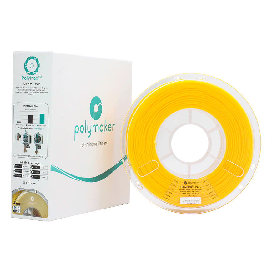 Polymaker PolyMax Tough PLA - 0.75kg - 1.75mm - Yellow – 3
