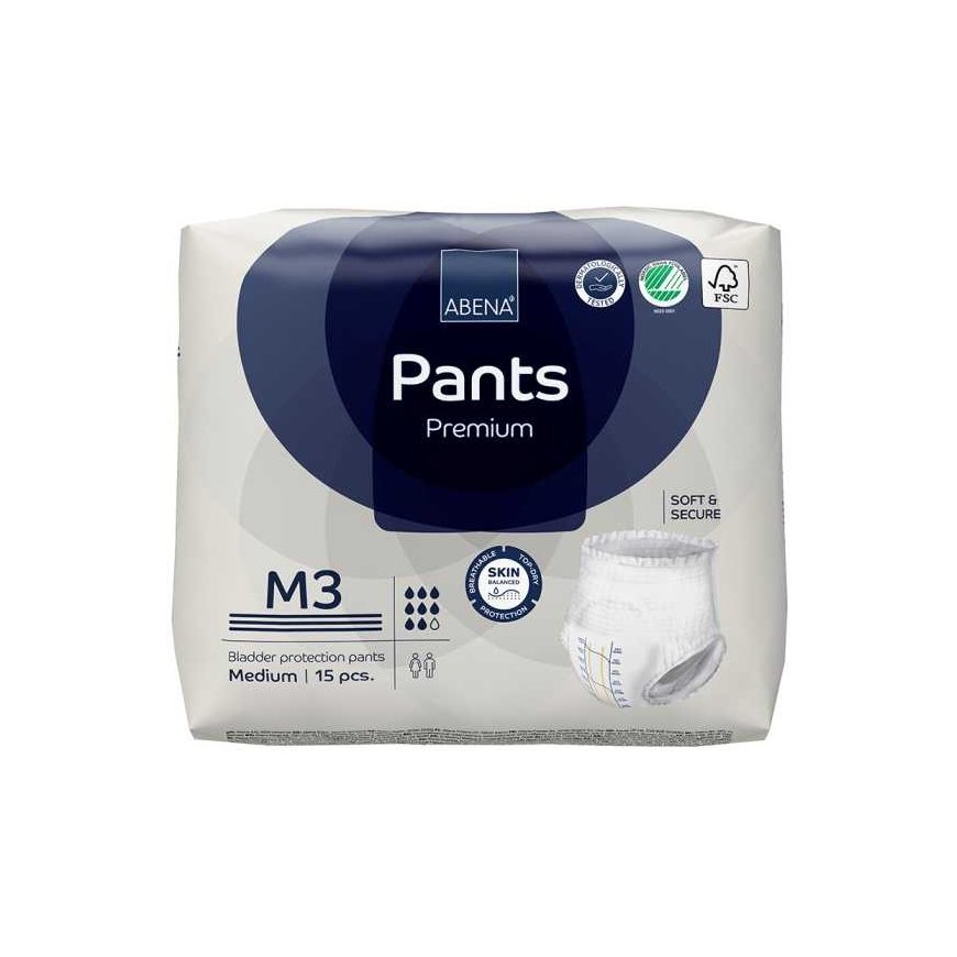 Abena Pants M3, Premium 15 vnt., sauskelnės - kelnaitės