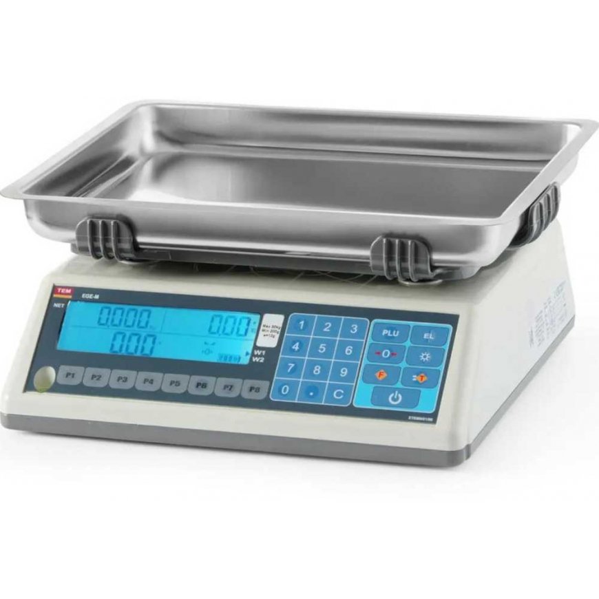 Kitchen scales TEM Postal store scales with M certification, deep pan, 30 kg, 225x295 mm