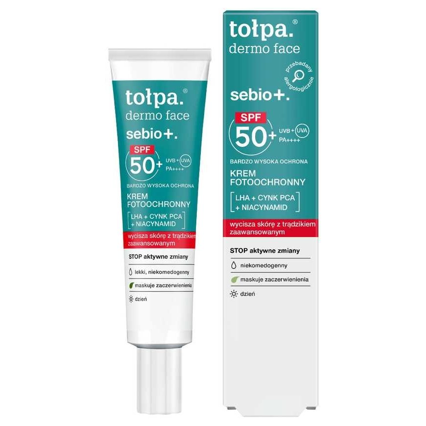 TOŁPA Dermo Face sebio+ Aurinkosuoja voide SPF 50+ 40 ml