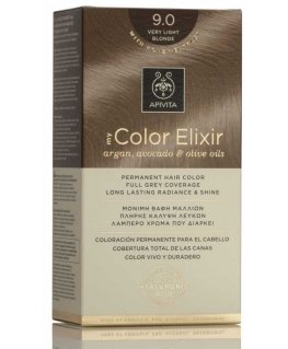 Ilgstoši matu krāsošanas līdzekļi Apivita MY COLOR ELIXIR, 9.0 Ļoti gaiša blonda