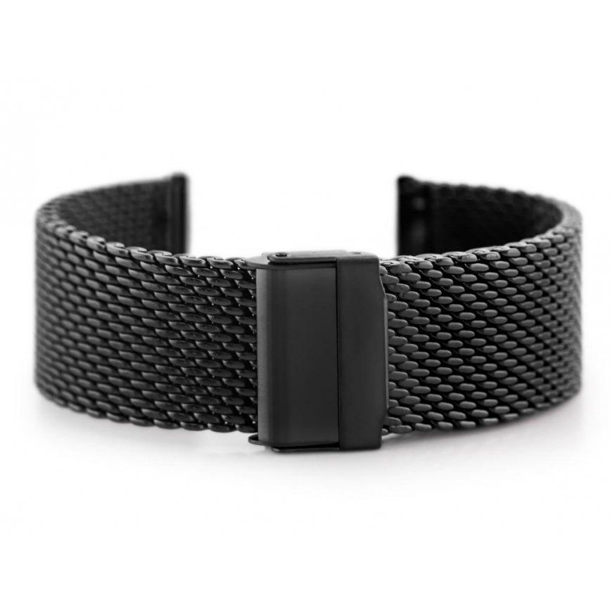 Pacific 10 bracelet - HQ mesh - matte black 20mm