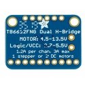 TB6612, dviejų kanalų 13.5V / 1.2A variklio valdiklis su jungtimis, Adafruit 2448