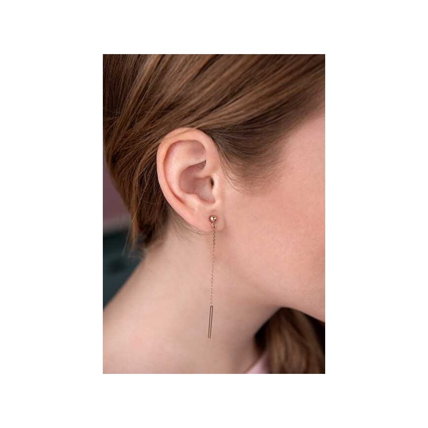 Troli Long bronze earrings with elongated pendant – 2
