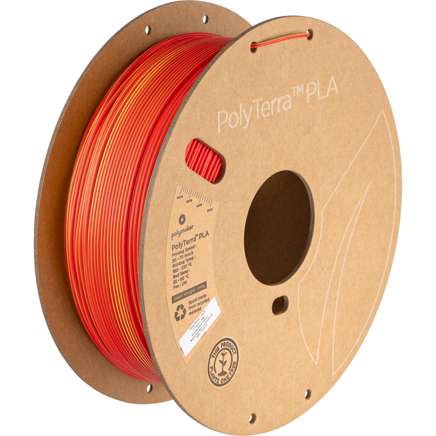 Polymaker Polyterra PLA Kahevärviline - 1,75 mm - 1 kg - Kamuflaaž (tams roheline-pruun) – 4