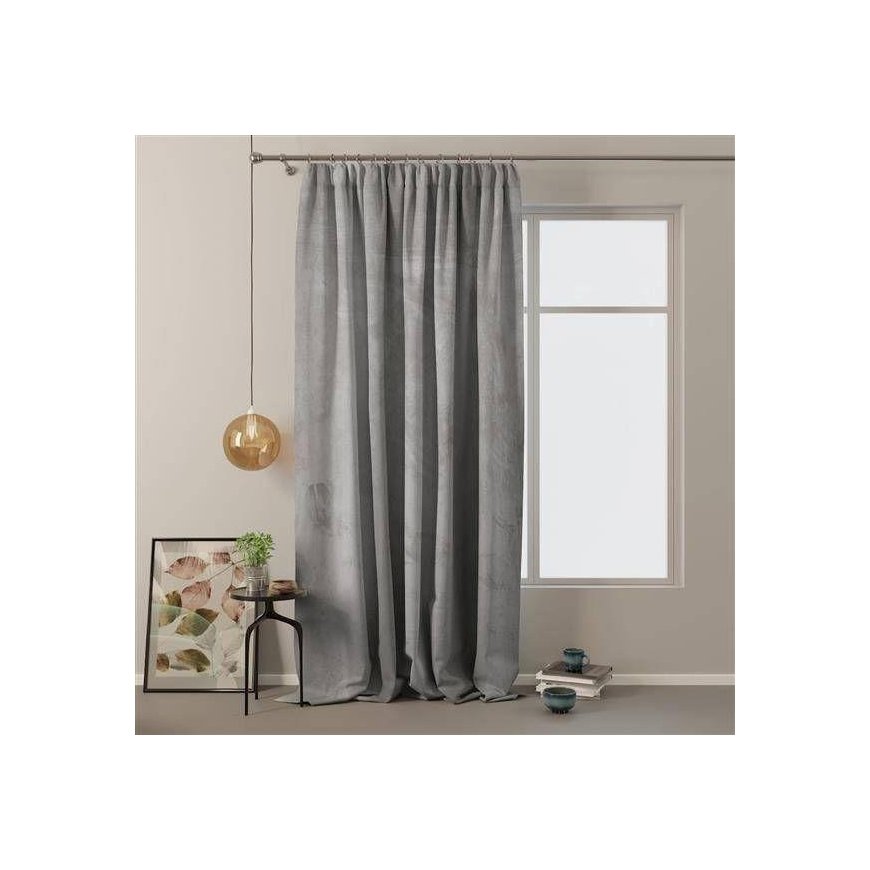 Nakts aizkars AmeliaHome VELVET 140X270 cm, 1 gab., lente/ķīļi, krāsa: sudraba