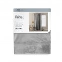 Ночная штора AmeliaHome VELVET 140X270 см, 1 шт., лента/крючки, цвет: серебристый