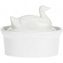 WHITE PORCELAIN TERRINE Anti-scorching dish 10 x 7 cm WHITE PORCELAIN TERRINE Anti-scorching dish 10 x 7 cm