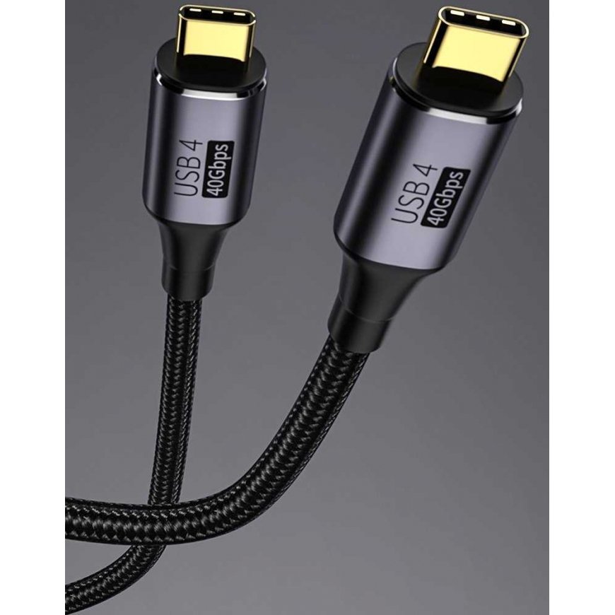 PREMIUMCORD USB4™ Gen 3x2 -kaapeli 40Gbps 8K@60Hz 240W Thunderbolt 3 -kaapeli 0,3m – 3