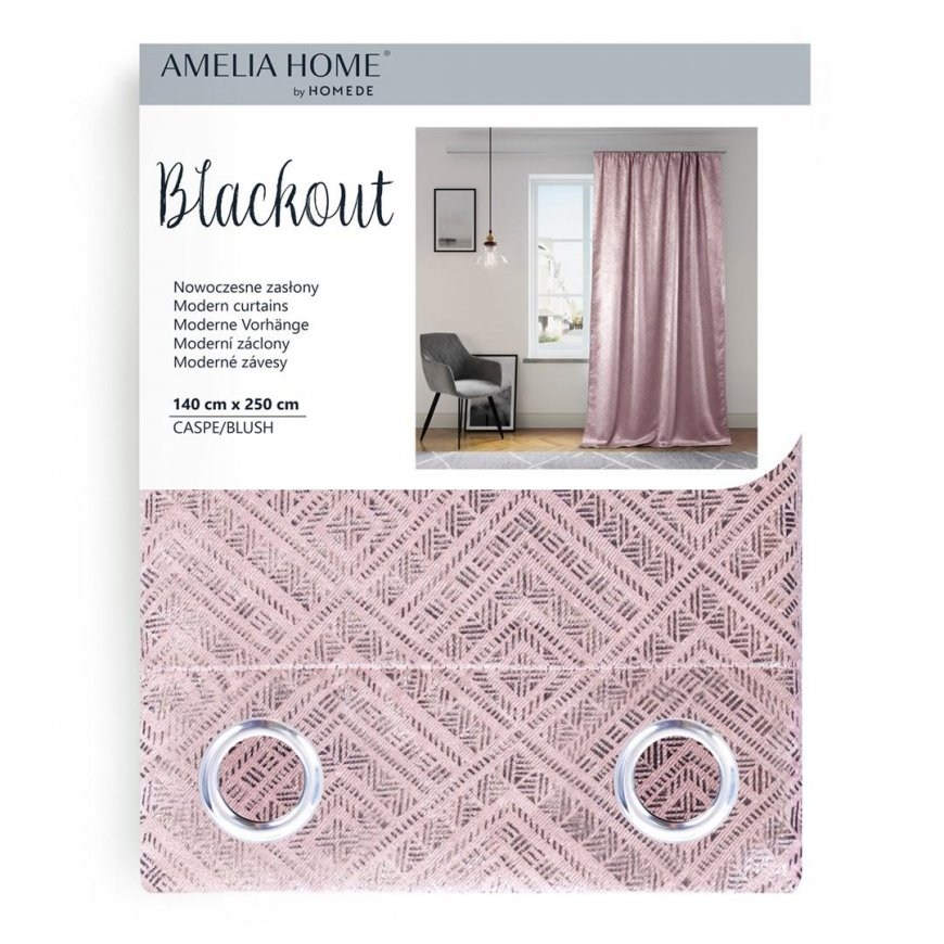 AmeliaHome CURT / AH / BLACKOUT / CASPE / EYELETS / BLUSH + GOLD / 140x250 – 3