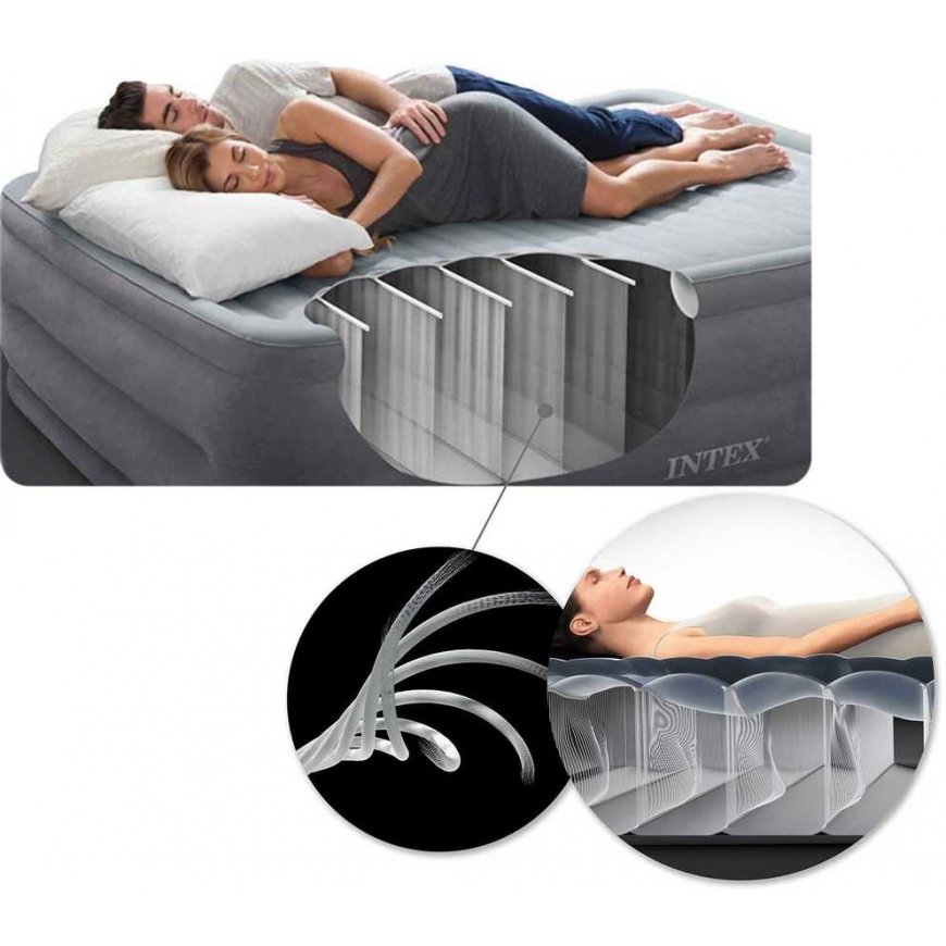Inflatable mattress 191x137x25 cm with piston pump INTEX 64758 – 5