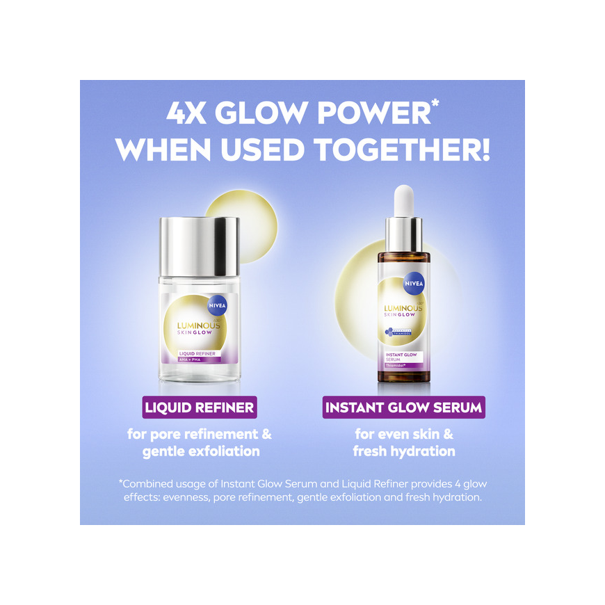 Nivea Luminous Skin Glow Liquid Refiner - hajusteeton kuorinta - 100 ml – 5