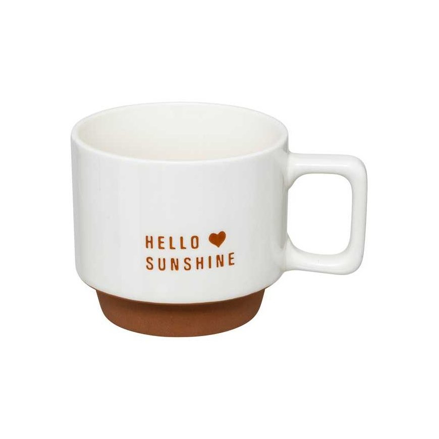 Secret De Gourmet set of 4 porcelain cups HELLO on a metal stand, 4 x 300 ml – 2