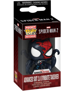 FUNKO POP! Keychain: Marvel: Spider-Man 2 - Advanced Suit 2.0 (Symbiote Takeover)