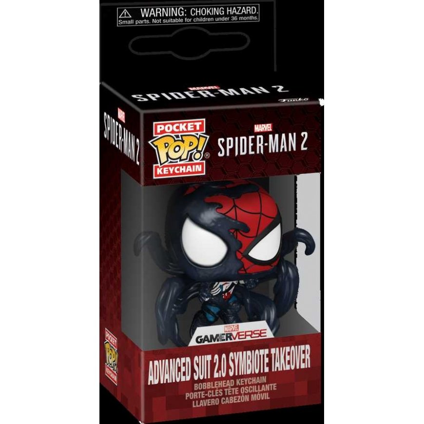 FUNKO POP! Keychain: Marvel: Spider-Man 2 - Advanced Suit 2.0 (Symbiote Takeover) – 3