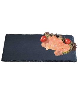 Mājas stila kolekcija Akācijas koka pasniegšanas paliktnis ar metāla rokturiem, 40 x 15 x 5 cm