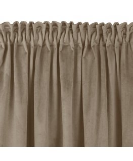 VILA curtain in sand color, classic, dragon stripe, sheer, 10 cm, with tassels, 3 cm, velvet, 400x270 HOMEDE