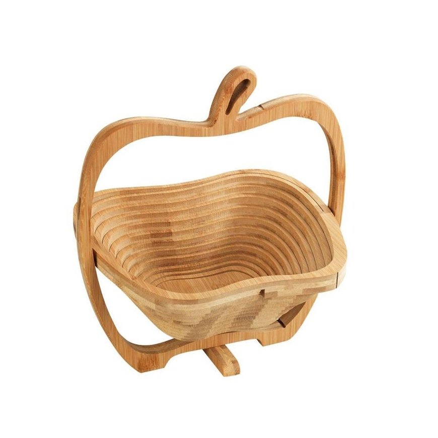 Maximex Bamboo Fruit Basket, Ø 22.5 x 30 cm, bamboo