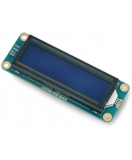 LCD1602 I2C ekraan 2x16 sümbolit, värviline, RGB valgustus, Waveshare 19537