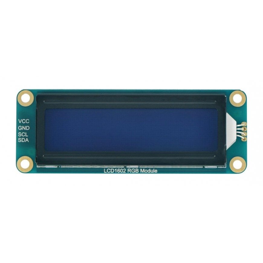 LCD1602 I2C screen 2x16 characters, color, RGB backlight, Waveshare 19537 – 2