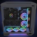 Thermaltake SWAFAN 14 RGB Kompiuterio korpusui Ventiliatorius 14 cm Juoda 3 vnt Thermaltake SWAFAN 14 RGB Kompiuterio korpusui Ventiliatorius 14 cm Juoda 3 vnt