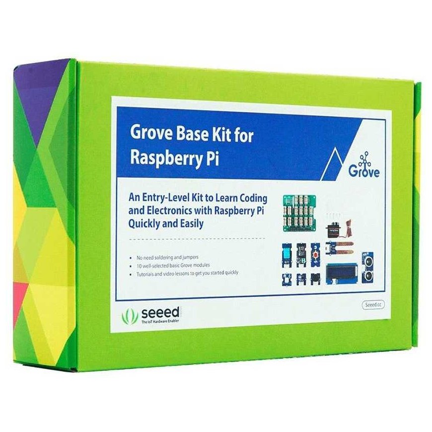 Seeed Studio Grove Base Kit Raspberry Pi 4B/3B+ - beginner's kit