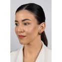 Brilio Silver Stilingi silver earrings with black zirconia EA1182WBC