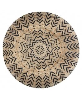 Atmosphera-matto Pyöreä juuttimatto, Ø 120 cm, geometrinen kuvio