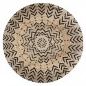 Atmosphera paklājs Apaļš džutas paklājs, Ø 120 cm, ģeometriskais raksts Atmosphera paklājs Apaļš džutas paklājs, Ø 120 cm, ģeometriskais raksts
