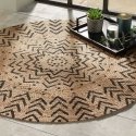 Atmosphera Round Jute Carpet, Ø 120 cm, geometric pattern Atmosphera Round Jute Carpet, Ø 120 cm, geometric pattern