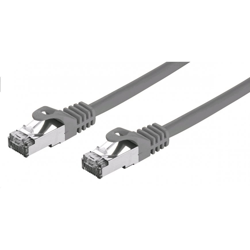 C-TECH кабель для исправления Cat7, S/FTP, серый, 10м