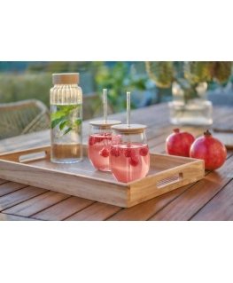 Zeller Bottle with a tightly fitting bamboo lid, 1000 ml