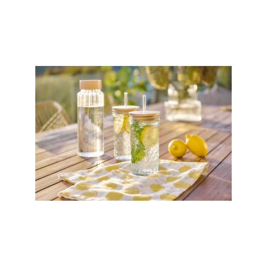 Zeller-pullo tiiviisti sulkevalla bambukannella, 1000 ml – 2