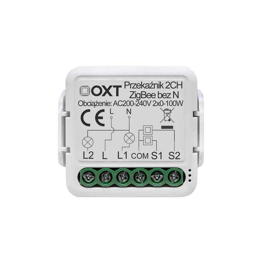 Tuya – 2-channel mini ZigBee transmitter-receiver – Android/iOS app – OXT T262 – 5