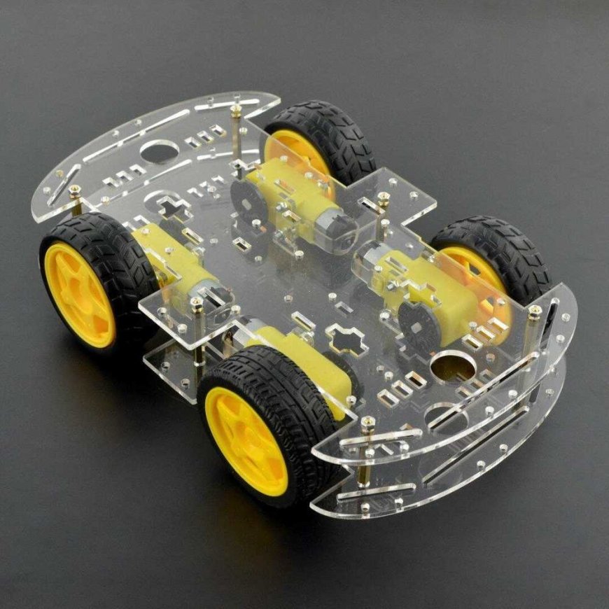 Oem Suorakulmainen 4WD 4 pyörän robottialusta DC-moottorin voimansiirrolla – 2