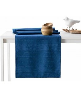 Скатерть Веста индиго прессованная современная 115x200+35x200 AmeliaHome
