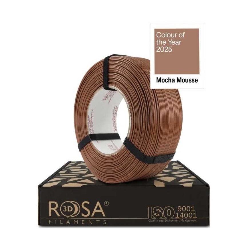 3D plastic PLA brown/cocoa (Mocha Mousse) 1kg refill package Rosa3D – 2