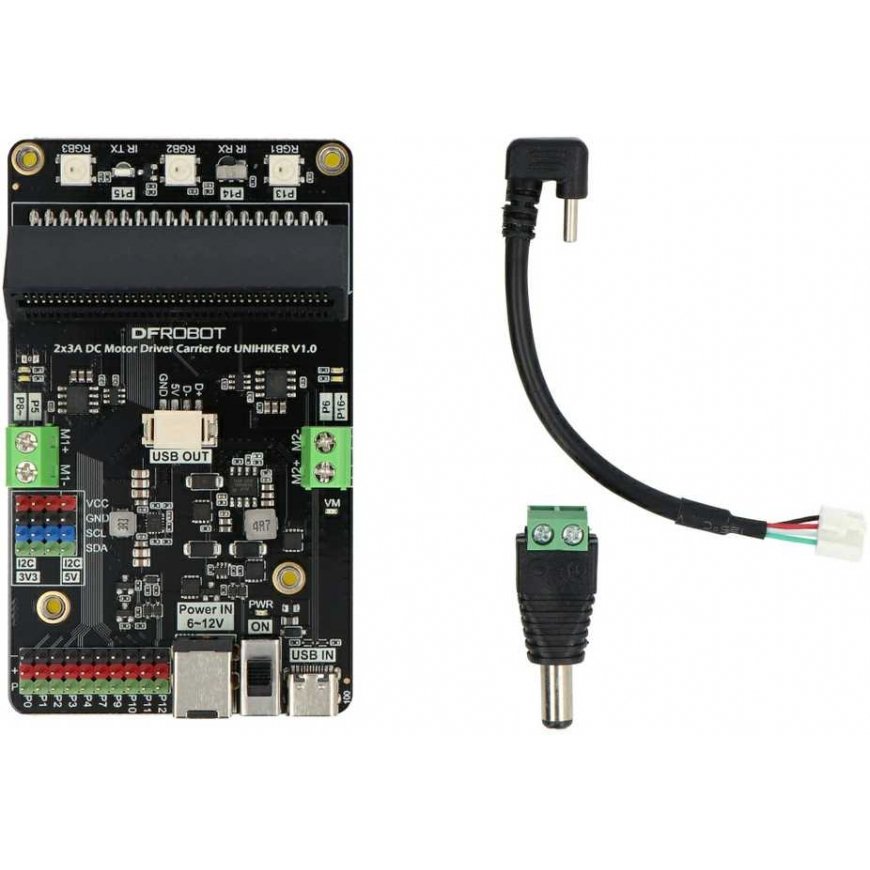 Motor driver holder plate - 2x3A DC motor controller - UNIHIKER extension - DFRobot DFR1136 – 2