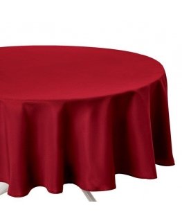 Атмосфера Скатерть круглая красного цвета, практичное украшение стола
