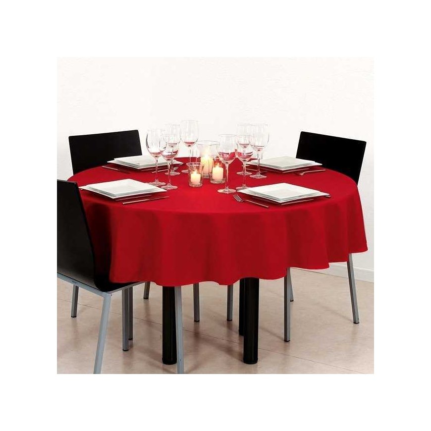 Atmosphera Tablecloth round red tablecloth, a practical table decoration – 2