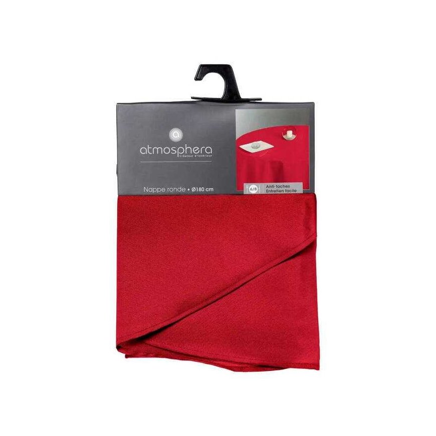 Atmosphera Tablecloth round red tablecloth, a practical table decoration – 4