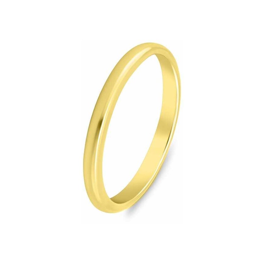 Brilio Silver Minimalist Gold-Plated Wedding Ring RI149Y