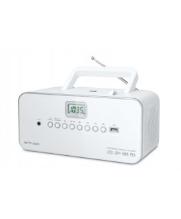 Muse M-28RDW kannettava stereojärjestelmä Digitaalinen 3 W FM, MW Valkoinen MP3-toisto